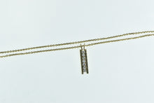 Load image into Gallery viewer, 14K 0.42 Ctw Diamond Bar Vintage Drop Chain Necklace 20&quot; Yellow Gold