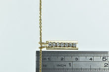 Load image into Gallery viewer, 14K 0.42 Ctw Diamond Bar Vintage Drop Chain Necklace 20&quot; Yellow Gold