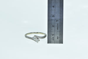 14K 1.20 Ctw Two Stone Diamond Engagement Ring White Gold