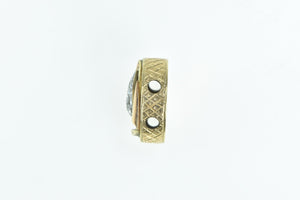 14K Victorian Diamond Sail Boat Slide Bracelet Charm/Pendant Yellow Gold