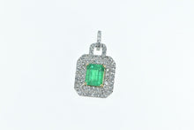 Load image into Gallery viewer, 18K 3.20 Ctw Very Fine Natural Emerald Diamond Pendant 17.5&quot; Yellow Gold