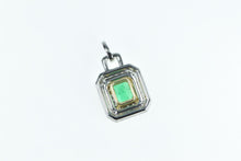 Load image into Gallery viewer, 18K 3.20 Ctw Very Fine Natural Emerald Diamond Pendant 17.5&quot; Yellow Gold