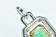 Load image into Gallery viewer, 18K 3.20 Ctw Very Fine Natural Emerald Diamond Pendant 17.5&quot; Yellow Gold