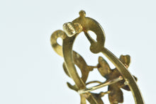 Load image into Gallery viewer, 10K Art Nouveau Seed Pearl Ornate Flower Pin/Brooch Yellow Gold