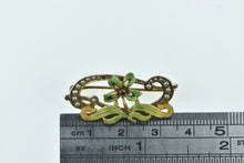 Load image into Gallery viewer, 10K Art Nouveau Seed Pearl Ornate Flower Pin/Brooch Yellow Gold