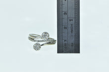 Load image into Gallery viewer, 14K 0.43 Ctw Diamond Cluster Bypass Engagement Ring White Gold