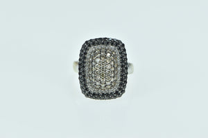 14K 1.69 Ctw Pave Diamond Encrusted Statement Ring White Gold