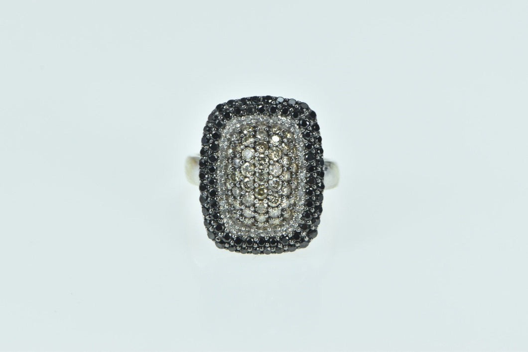 14K 1.69 Ctw Pave Diamond Encrusted Statement Ring White Gold