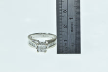 Load image into Gallery viewer, 14K Ctw Invis Princess Diamond Engagement Ring White Gold