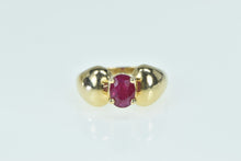 Load image into Gallery viewer, 14K Natural Ruby Vintage Statement Engagement Ring Yellow Gold