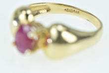 Load image into Gallery viewer, 14K Natural Ruby Vintage Statement Engagement Ring Yellow Gold