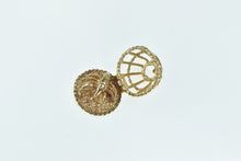 Load image into Gallery viewer, 10K 3D Lobster Trap Fishing Net Crab Charm/Pendant Yellow Gold