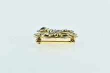 Load image into Gallery viewer, 14K Vintage Diamond Clover Shamrock Lucky Pin/Brooch Yellow Gold