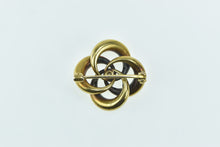 Load image into Gallery viewer, 14K Victorian 0.12 Ct Diamond Swirl Puffy Knot Pin/Brooch Yellow Gold