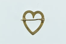 Load image into Gallery viewer, 14K Victorian Ornate Heart Love Valentine Scroll Pin/Brooch Yellow Gold