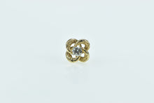 Load image into Gallery viewer, 14K 0.18 Ct Diamond Victorian Knot Swirl Lapel Pin/Brooch Yellow Gold