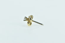 Load image into Gallery viewer, 14K 0.18 Ct Diamond Victorian Knot Swirl Lapel Pin/Brooch Yellow Gold