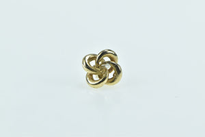 14K 0.18 Ct Diamond Victorian Knot Swirl Lapel Pin/Brooch Yellow Gold