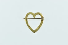 Load image into Gallery viewer, 14K Victorian Heart Classic Valentine Love Symbol Pin/Brooch Yellow Gold