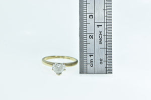 14K 0.50 Ct Diamond Heart Love Engagement Ring Yellow Gold