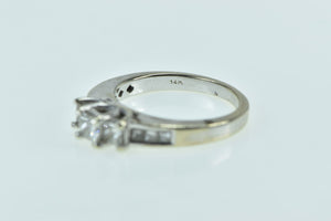 14K 1.00 Ctw Princess Diamond Engagement Ring White Gold