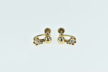 Load image into Gallery viewer, 14K 0.25 Ctw Diamond Vintage Dangle Screw Back Earrings Yellow Gold