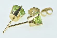 Load image into Gallery viewer, 14K Round Peridot Vintage Solitaire Stud Earrings Yellow Gold