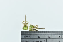 Load image into Gallery viewer, 14K Round Peridot Vintage Solitaire Stud Earrings Yellow Gold