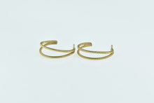 Load image into Gallery viewer, 14K 16.1mm Vintage Classic Split Hoop Statement Earrings Yellow Gold