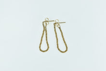 Load image into Gallery viewer, 14K Rope Chain Vintage Dangle Hoop Earrings Yellow Gold