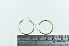 Load image into Gallery viewer, 14K 21.0mm Vintage Classic Simple Hoop Earrings Yellow Gold