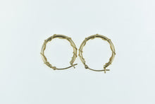 Load image into Gallery viewer, 14K 20.7mm Vintage Wrapped Statement Hoop Earrings Yellow Gold