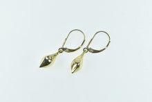 Load image into Gallery viewer, 14K Puffy Tear Drop Vintage Dangle Statement Earrings Yellow Gold