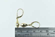 Load image into Gallery viewer, 14K Puffy Tear Drop Vintage Dangle Statement Earrings Yellow Gold