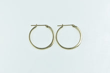 Load image into Gallery viewer, 10K 20.7mm Vintage Diamond Statement Hoop Earrings Yellow Gold