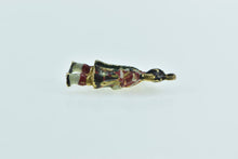 Load image into Gallery viewer, 9K 3D Scottish Bagpipe Musician Vintage Enamel Charm/Pendant Yellow Gold