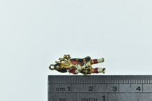 Load image into Gallery viewer, 9K 3D Scottish Bagpipe Musician Vintage Enamel Charm/Pendant Yellow Gold