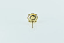 Load image into Gallery viewer, 14K Citrine Round Solitaire Single Vintage Stud Earring Yellow Gold