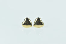 Load image into Gallery viewer, 14K Puffy Heart Forget Me Not Love Valentine Stud Earrings Yellow Gold