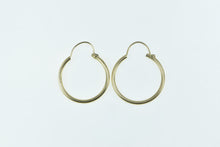 Load image into Gallery viewer, 14K 21mm Vintage Classic Round Simple Hoop Earrings Yellow Gold