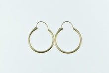 Load image into Gallery viewer, 14K 21mm Vintage Classic Round Simple Hoop Earrings Yellow Gold