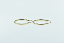 Load image into Gallery viewer, 14K 21mm Vintage Classic Round Simple Hoop Earrings Yellow Gold