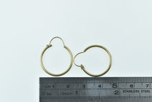 Load image into Gallery viewer, 14K 21mm Vintage Classic Round Simple Hoop Earrings Yellow Gold