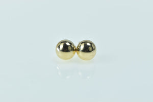 14K 7.0mm Classic Round Vintage Ball Stud Earrings Yellow Gold