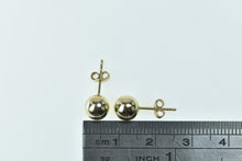 Load image into Gallery viewer, 14K 7.0mm Classic Round Vintage Ball Stud Earrings Yellow Gold