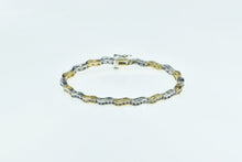 Load image into Gallery viewer, 14K 2.00 Ctw Wavy White &amp; Yellow Diamond Tennis Bracelet 6.5&quot; Yellow Gold