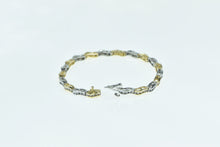 Load image into Gallery viewer, 14K 2.00 Ctw Wavy White &amp; Yellow Diamond Tennis Bracelet 6.5&quot; Yellow Gold