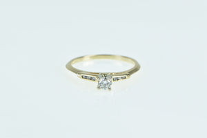 14K 0.28 Ctw Diamond Classic Engagement Ring Yellow Gold