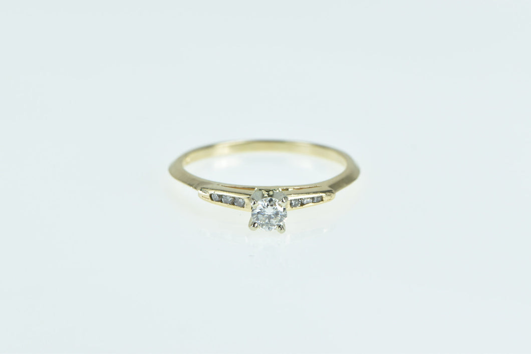 14K 0.28 Ctw Diamond Classic Engagement Ring Yellow Gold