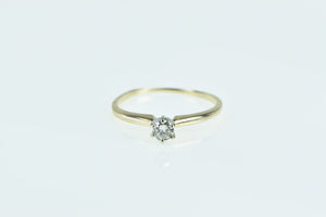 14K 0.21 Ct Diamond Solitaire Engagement Ring Yellow Gold